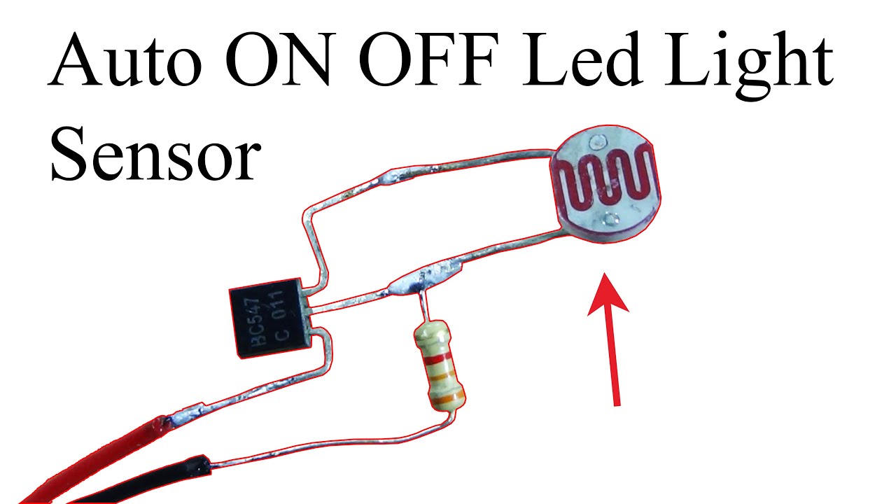 How to make Automatic ON OFF Led light Dark sensor circuit using LDR