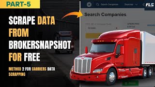 How to scrape carriers data from brokersnapshot | Method 2