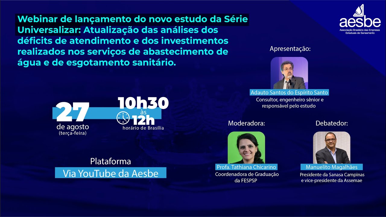 Webinar de lançamento do novo estudo da Série Universalizar