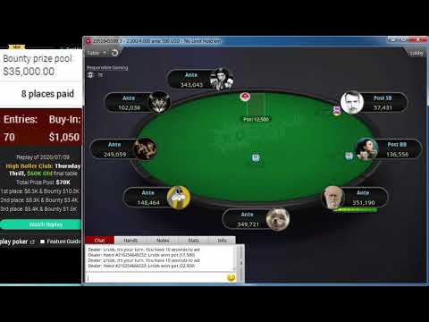 PokerStars High Roller Club $1,050 Thursday Thrill Progressive KO Jul 09 2020 "papan9_p$ "C. Darwin2