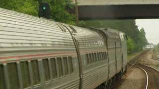 preview picture of video 'Amtrak Train 90 Passing Train 79 at BATTLE Interlocking'