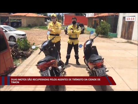 Duas motos são recuperadas pelos agentes de trânsito da cidade de Timon 23 02 2022