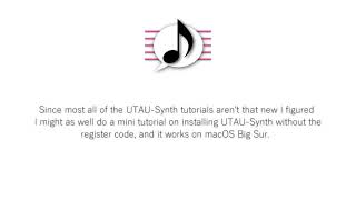 Video thumbnail for 【UTAU-Synth Tutorial】How to install UTAU-Synth without the registration code!【2021】 by HARAAO ust
