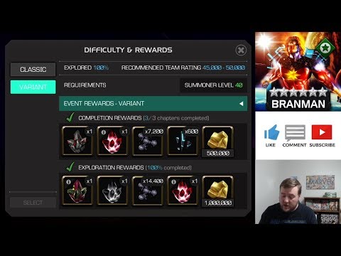 Rewards Opening for Ultron's Assault: Variant #1 Exploration! - 5 Star - Marvel Contest Of Champions