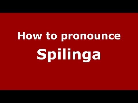 How to pronounce Spilinga (Italian/Italy) - PronounceNames.com