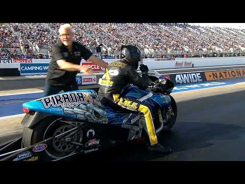 Marcus Hylton, making his debut in Professional, Pro Stock Motorcycle, Qualifying Rnd 1, Circle K Fo