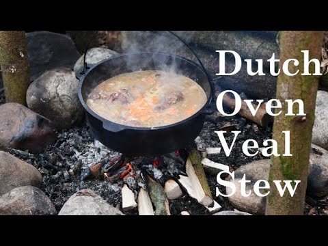 Dutch Oven Veal Stew (Osso Bucco)..Campfire Cast Iron...