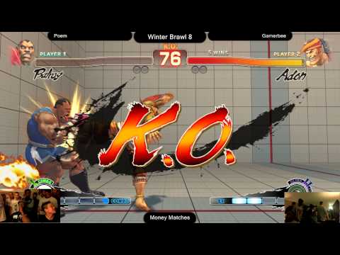 SSF4AE @ Winter Brawl 8 Salty Suite - Afrocole (Dhalsim) / PIE PoeM (Balrog) vs AVM Gamerbee (Adon)
