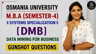 DMB | DATA MINING FOR BUSINESS | IMPORTANT QUESTIONS | MBA | SEM-4 | OU |  ‎⁨@shivanipallela