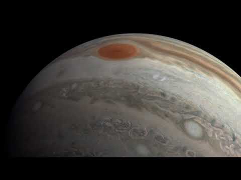 A Flight over Jupiter Near the Great Red Spot