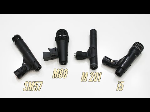 Four Snare Drum Mics Compared at BDC: SM57, M80, M 201 & i5