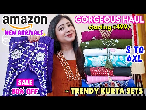 Amazon Kurta Set Haul 🥰 Stylish Perfect Partywear Anarkali Suit, New Office wear Kurti Set 🥰 80%OFF