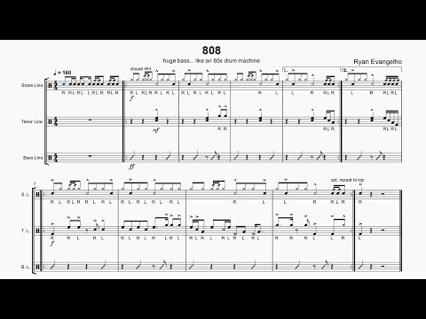 808 - Easy Drumline Groove Cadence