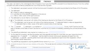 North Carolina Judgment For Absolute Divorce Before The Clerk AOC-CV-710.mp4