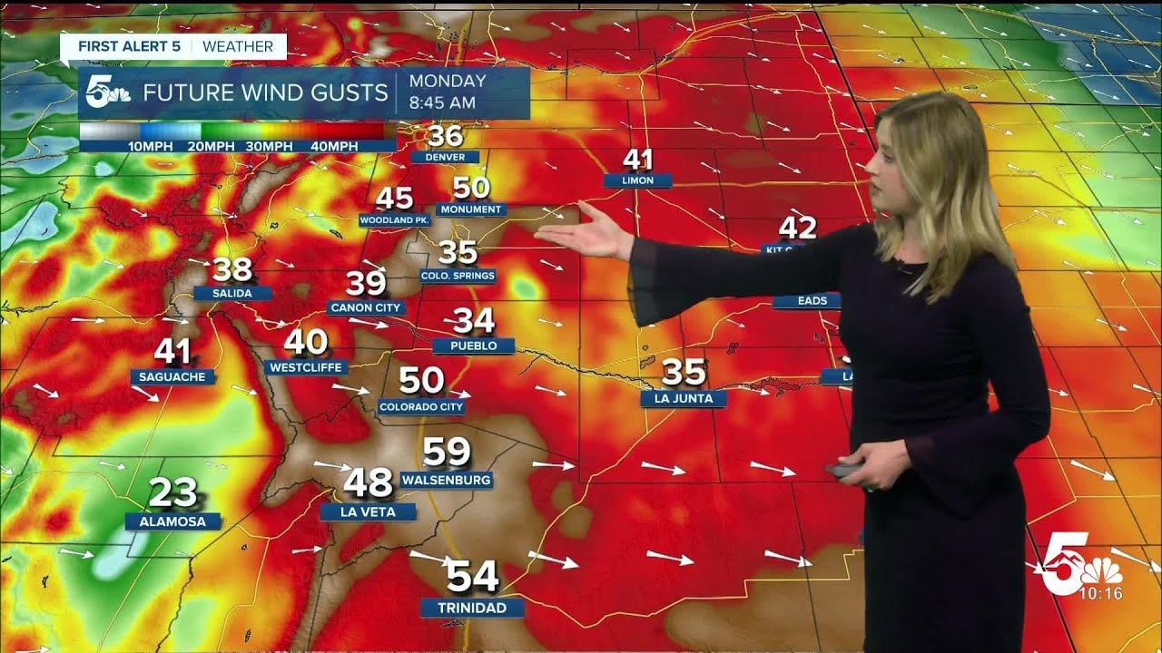 The risk of fast-moving wildfires will be high in Colorado on Monday