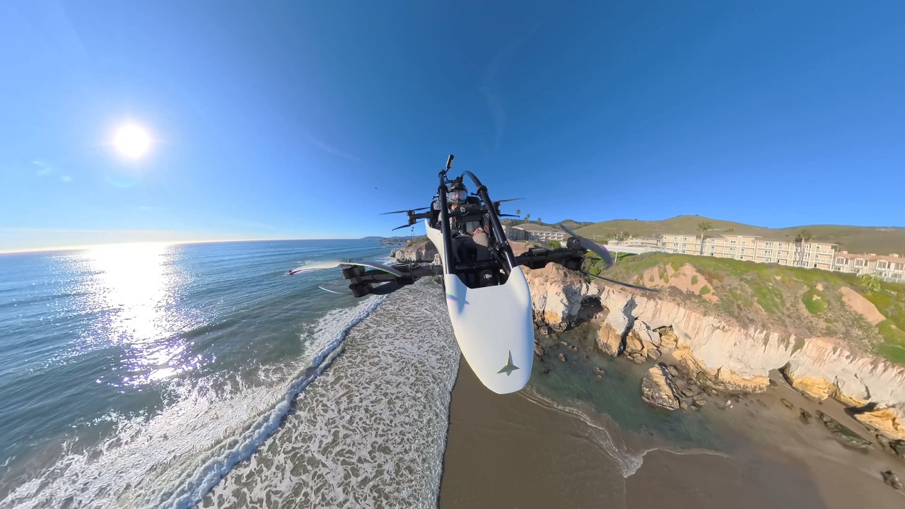 Jetson ONE all-electric single-seat personal aircraft in flight