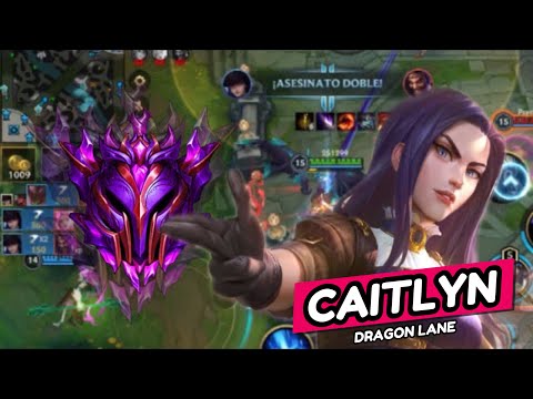 WILD RIFT CAITLYN DRAGON LANE GAMEPLAY (BUILD Y RUNAS)