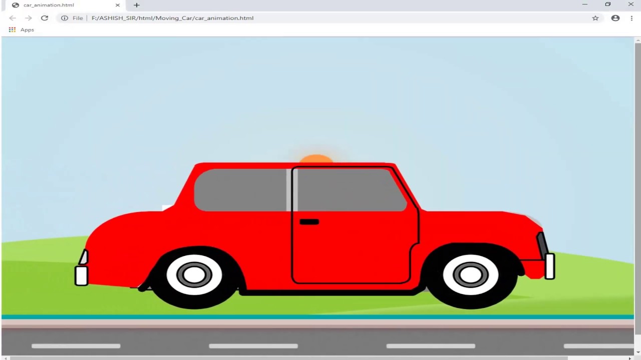 Car Animation Using HTML and CSS || Programming Funda || Moving Car Animation