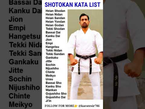 26 SHOTOKAN KARATE KATA LIST NAMES AND DETAILS #karate #shotokankarate #karatesir