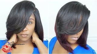DEEP SIDE PART BOB INSTALL | CUT & STYLE | NO HAIR OUT | ZURY LUREX HAIR