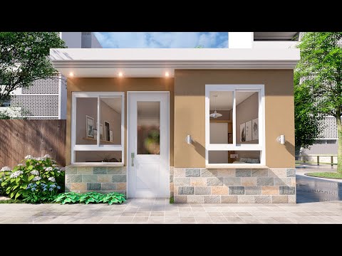 Casa 5x10 metros con 2 habitaciones | 5x10 House Plans