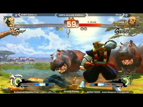 Battlefield Arcadia - SSF4ae GF - [EMP] Santhrax VS Shine