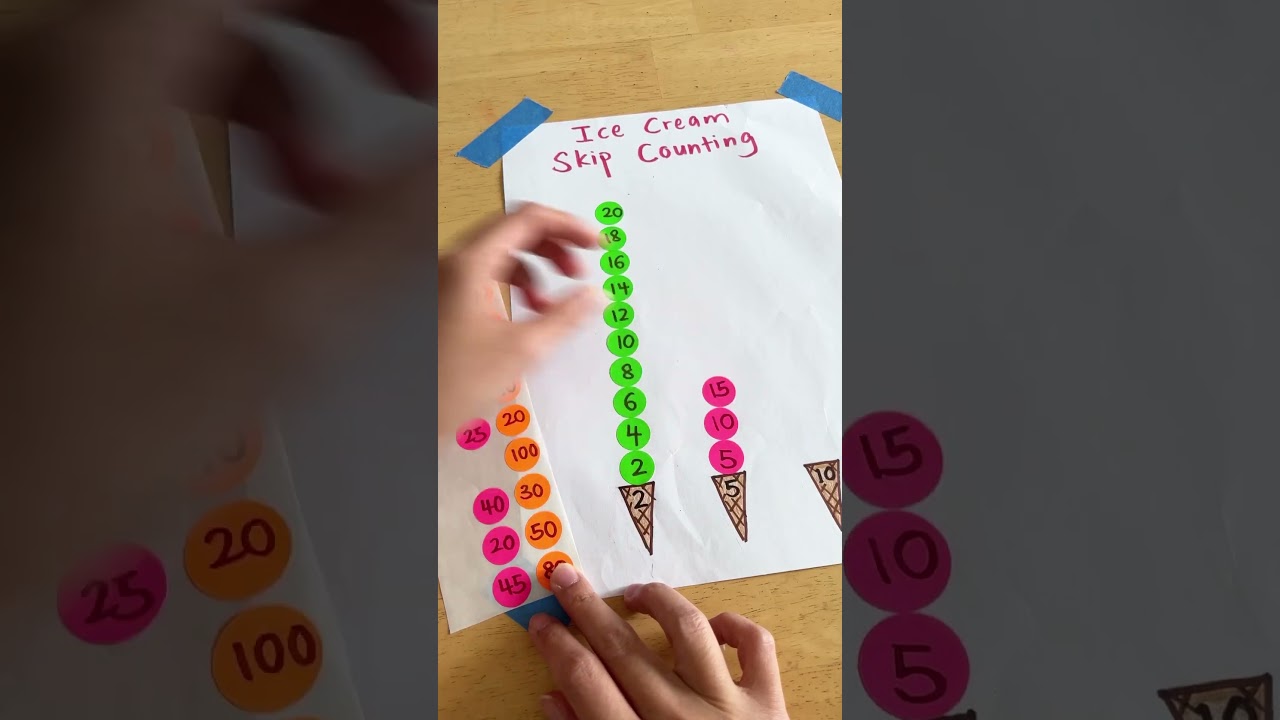 Easy Dot sticker Ice Cream Skip Counting