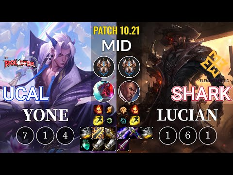 KT Ucal Yone vs EM Shark Lucian Mid - KR Patch 10.21