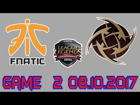 [EU LCS Summer 2017 W10D1] FNC vs NIP game 2 Highlights | Ninjas in Pyjamas vs Fnatic