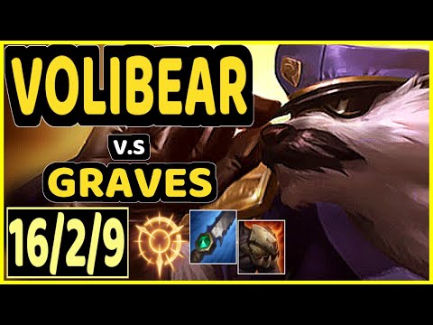 CINKROF (VOLIBEAR) vs GRAVES - 16/2/9 KDA JUNGLE CHALLENGER GAMEPLAY - EUW