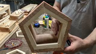 Building A Pentagon Bird Feeder or a Five Sided One Picket Planter. Shorter Version