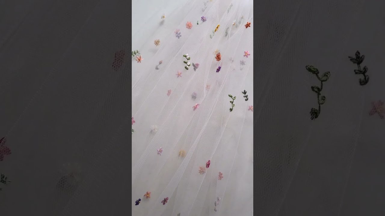 Tiny Floral Handmade Wedding Veil with Vines and Blossoms - Colourful and Delicate Veil Ideas #bride