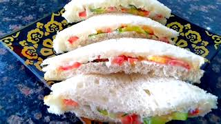 Healthy Sandwich Recipe l Classic American Sandwich | Veg Mayo Sandwich Recipe