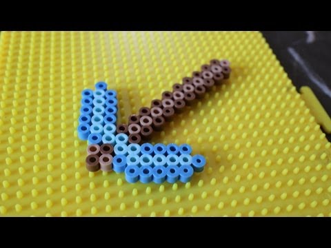 Perler Bead Minecraft Diamond Pick Axe Tutorial - YouTube