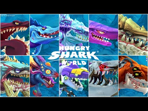 HUNGRY SHARK WORLD: TOP 10 STRONGEST SHARKS [LATEST UPDATE] | KAIJU GAMER PH