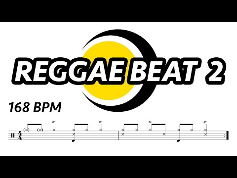 Reggae Drum Loop 2 (168 bpm) | Drum Groove | Drum Track | Drum Beat | Drums Only | Metronome 168 bpm