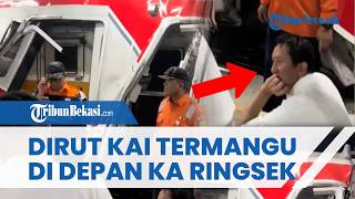 Dirut KAI terdiam di TKP Laka Bekasi, Duduk Termenung di depan Gerbong yang Ringsek Parah