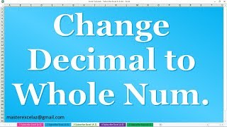 How to Change Decimal to Whole Number in Power Query Editor MS Excel 2016