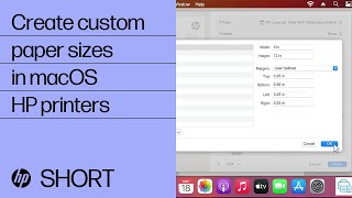 How to print custom paper sizes from the page setup menu in macOS | HP Support