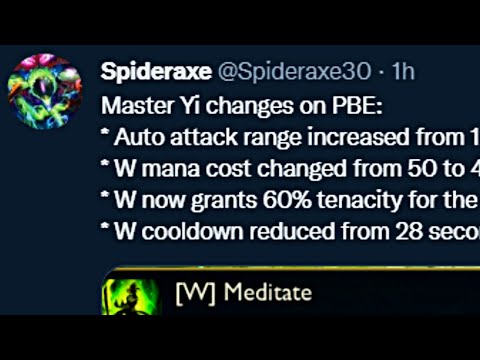 New Huge Master Yi Changes on PBE!