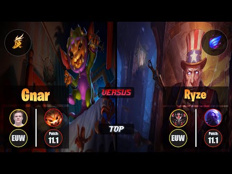 Jenax GNAR (Top) [Fleet Footwork] VS RYZE - Grandmaster EUW Patch 11.1