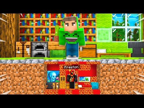 PrestonPlayz - I Built a MINI House Under Jelly's Minecraft House!