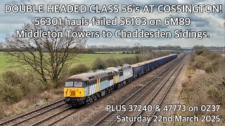 56301 HAULS DEAD 56103 & 6M89 past Cossington - 22nd March 2025.