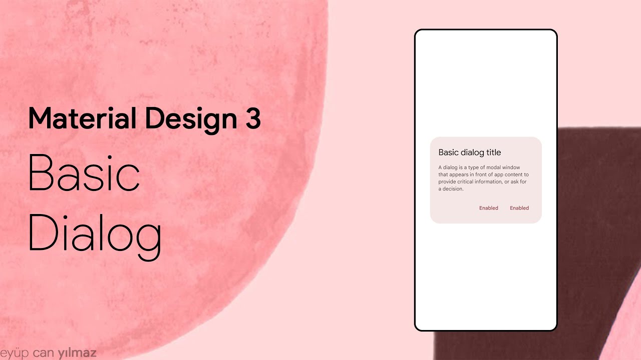 Material Design 3 - Basic Dialog