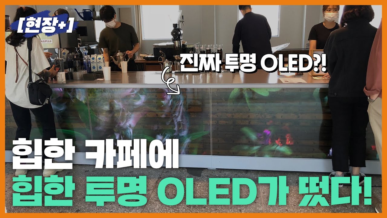 [현장+]힙한 카페에 힙한 콜라보, LGD 투명 OLED가 떴다!