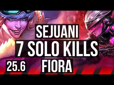 SEJUANI vs FIORA (TOP) | 7 solo kills, 1000+ games, Godlike | KR Challenger | 25.6