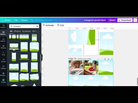 How to make Instagram Puzzle feed in Canva?