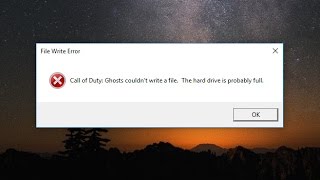 Its simple File write error- Call of duty ghosts couldnt write a file. The hard drive probablu full