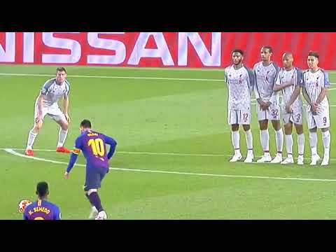 Lionel Messi Free Kick v  Liverpool [Home 2019, UCL] English Commentary - 1080p