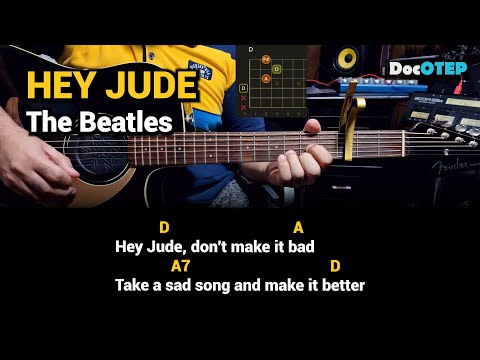 Hey Jude - The Beatles (Guitar Chords Tutorial with Lyrics)